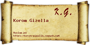Korom Gizella névjegykártya